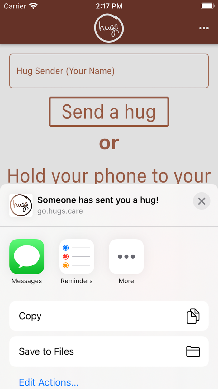 Hugs App