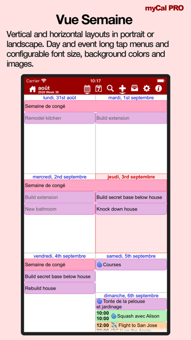 Screenshot #2 pour myCal PRO Planner