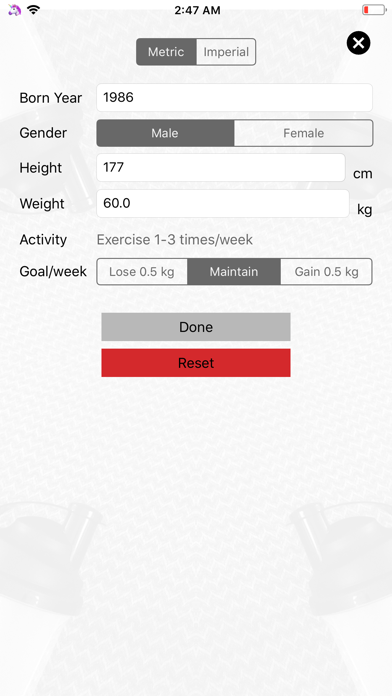 Huel Calculator Screenshot