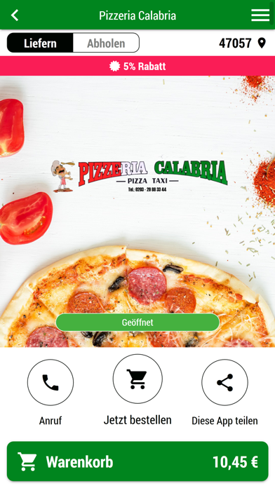 Pizzeria Calabria Duisburg Screenshot