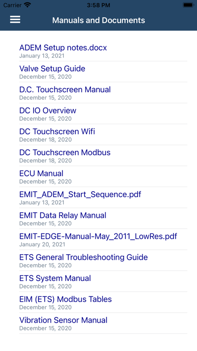 EMIT Controls Screenshot