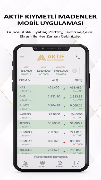 Aktif Kıymetli Madenler Screenshot