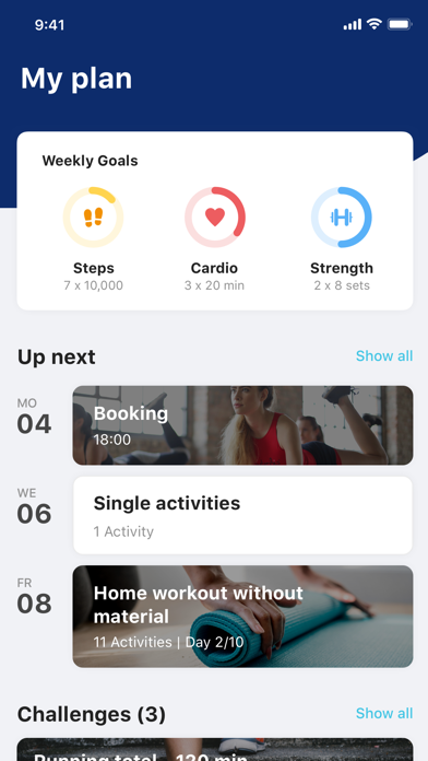 TPASC Fitness App Screenshot