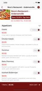 Reza's Restaurant screenshot #3 for iPhone