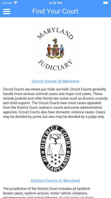 Maryland Court Help Screenshot