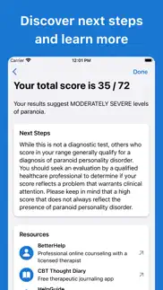 paranoid personality d. test iphone screenshot 3