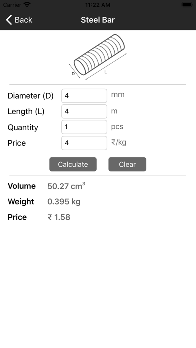 Metal Weight Calc & IS SP 6.1 Screenshot