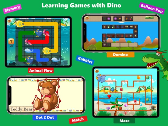 Dinosaur Dots Connect for kids iPad app afbeelding 5