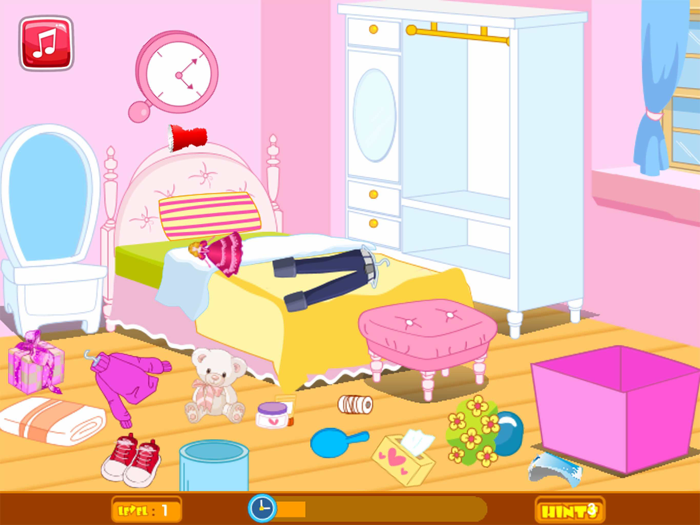 لعبة تنظيف غرفة الاميرات