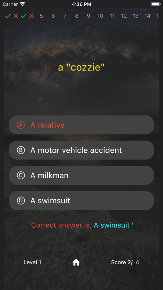 #3. Aussie slang quiz (iOS) 由: E W M W W Shanka Nuwan Bandara Werapitiya