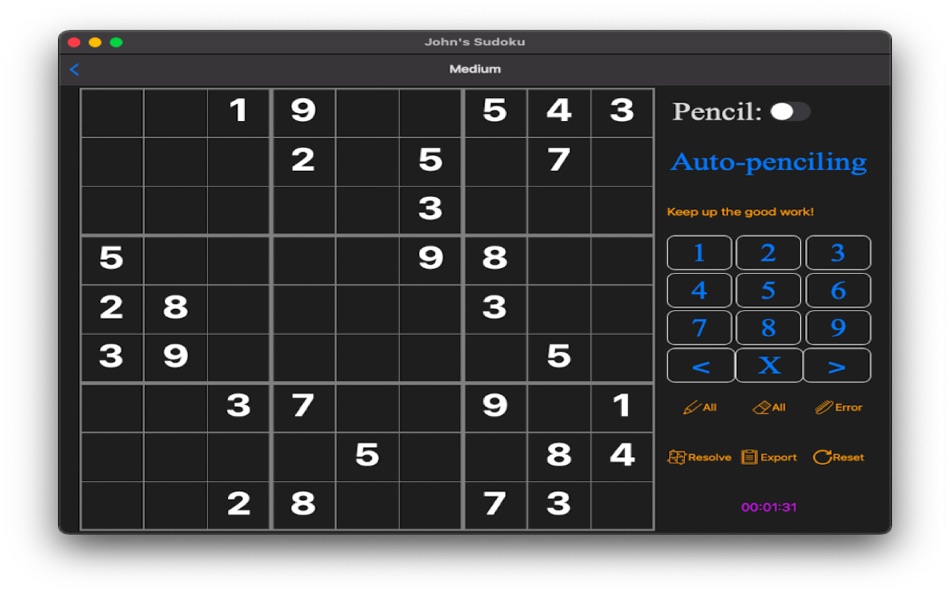 #6. John's Sudoku (macOS) 由: shaojun lin