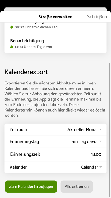Müllkalender Screenshot