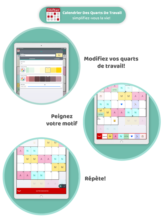 Screenshot #5 pour Calendrier De Quart De Travail