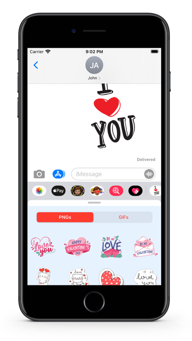 Screenshot #2 pour Valentines - GIFs & Stickers