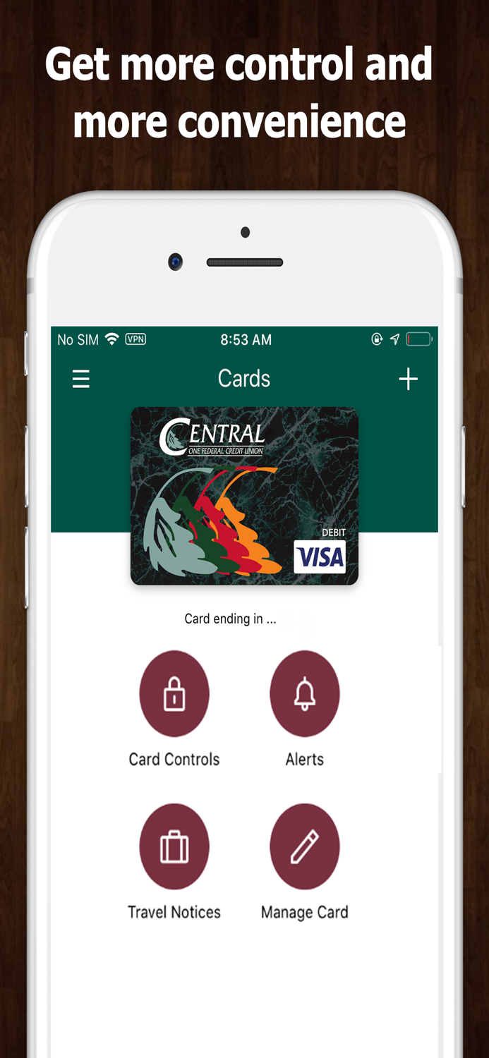 Central One FCU Card Control