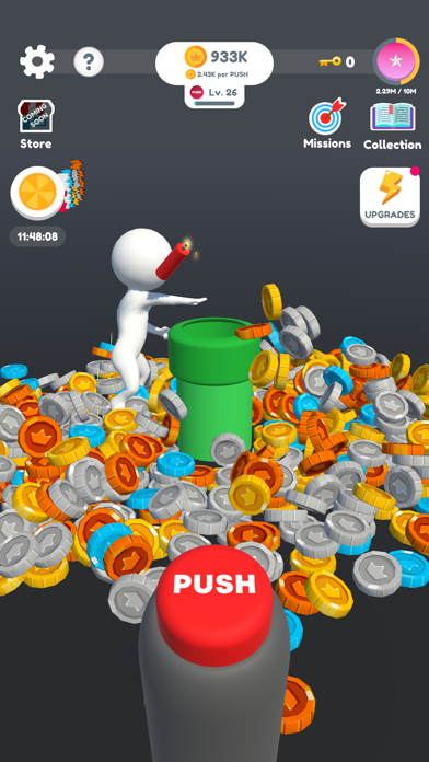 Idle Coin Button: Bitcoin game Screenshot