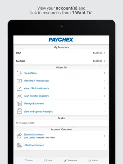 Paychex Benefit Account iPad image 1