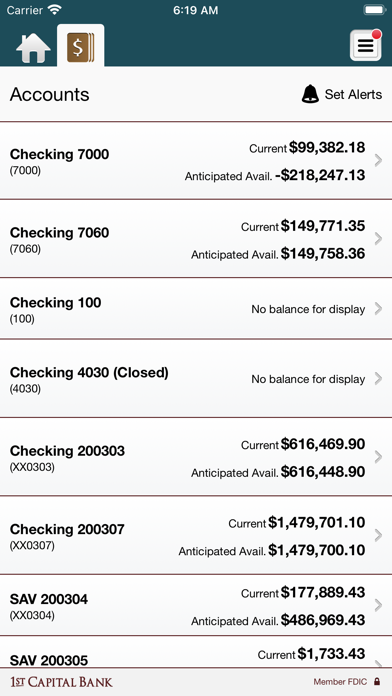 1st Capital Bank Biz Screenshot