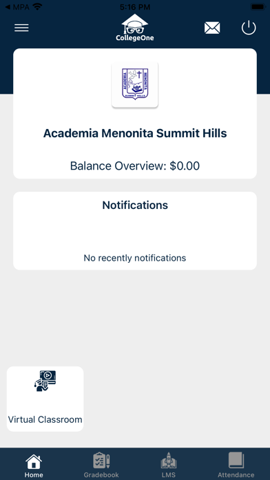 Academia Menonita Parent Porta Screenshot