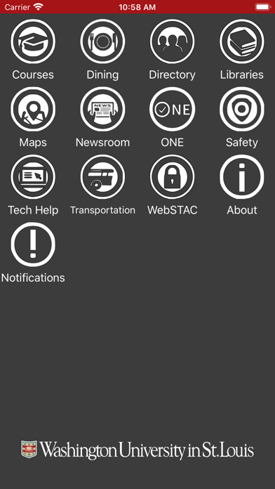 WashU Mobile Screenshot