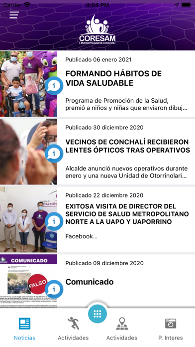 Salud Conchali Screenshot 1 - AppWisp.com Salud Conchali Screenshot 1 - AppWisp.com