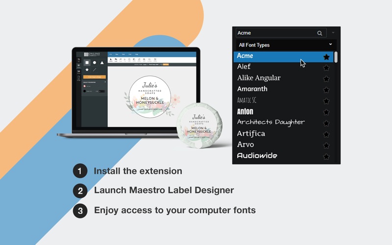 Screenshot #1 pour Maestro Label Designer - Fonts