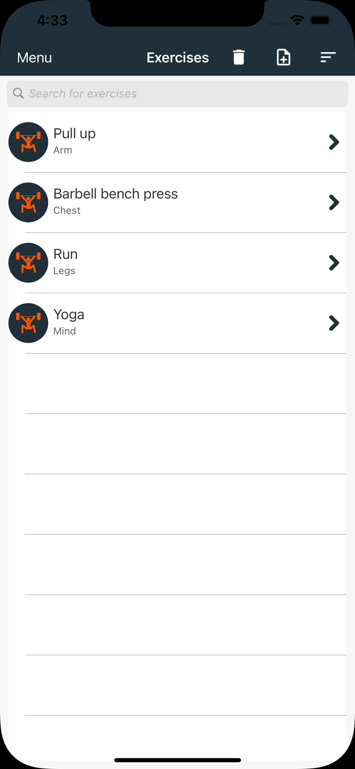 Workout Planner New