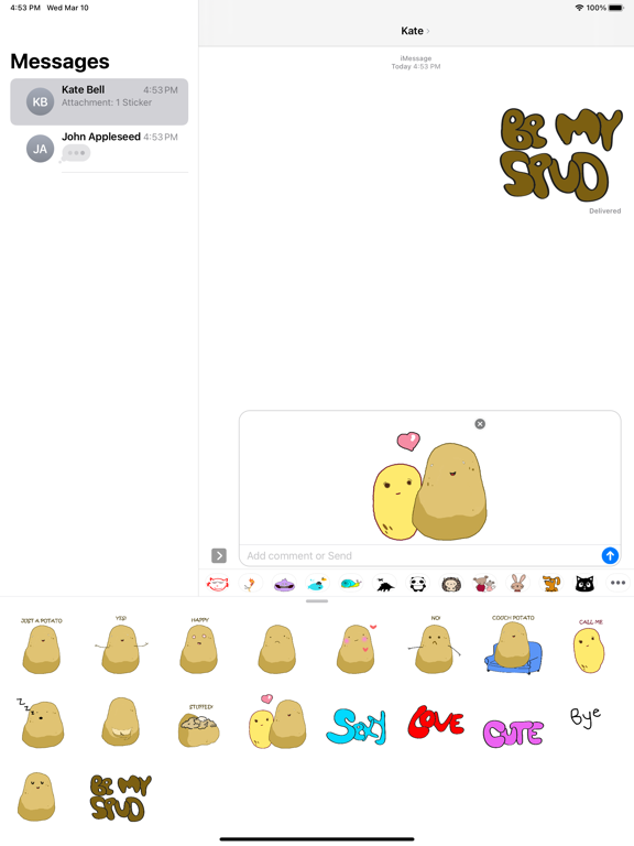 Screenshot #4 pour SPUDZ Sticker Pack