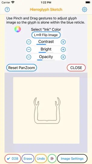 Скриншот HieroglyphSketch на iPhone 2
