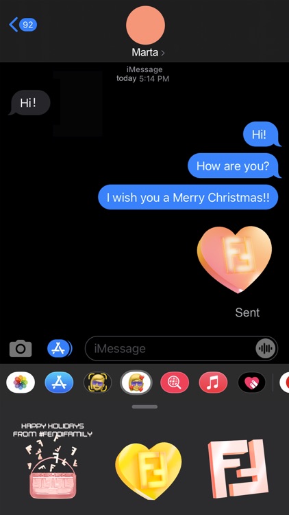 Fendi Holiday iMessage