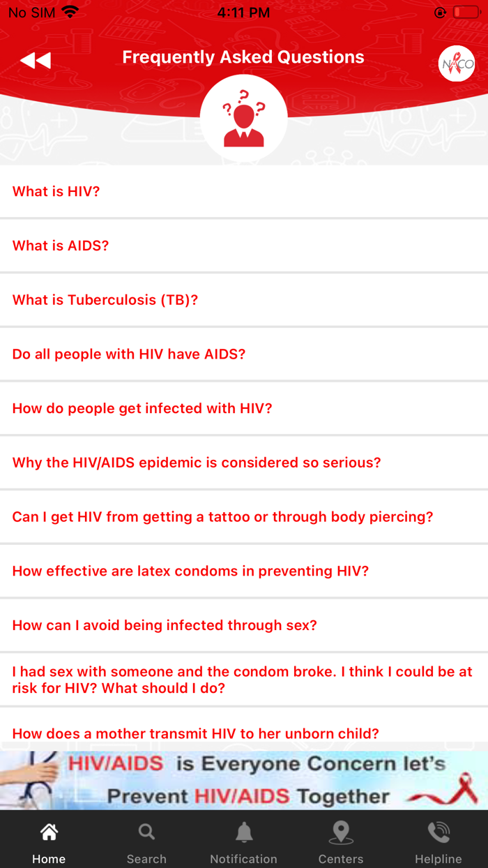 NACO AIDS APP