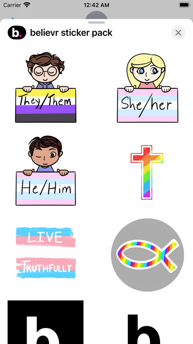 believr sticker pack Screenshot