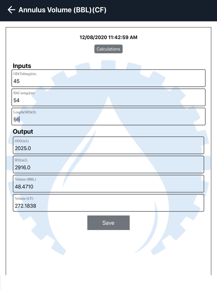 SMART Oil Field Calculation