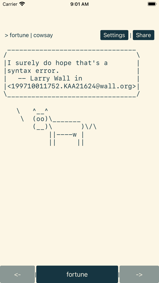 #4. fortune | cowsay (iOS) 由: HAOZHE XU