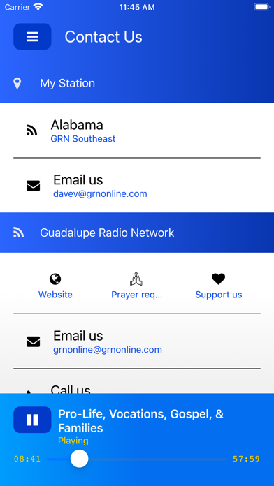 Guadalupe Radio Network App Screenshot