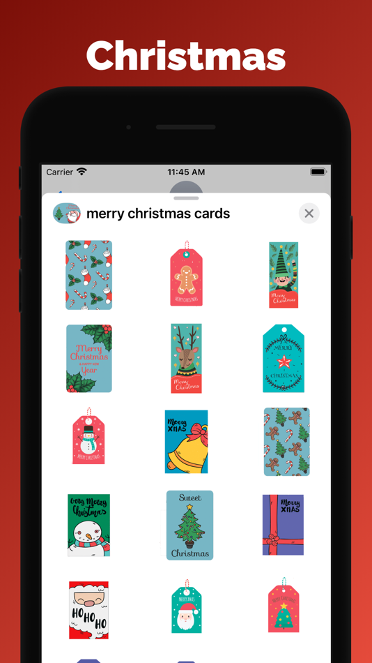 Merry Christmas stickers card - 1.2 - (iOS)