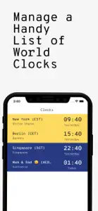 Chrono: World Clock screenshot #1 for iPhone