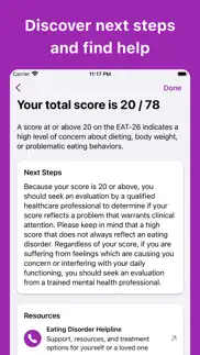 eating disorder test iphone screenshot 3
