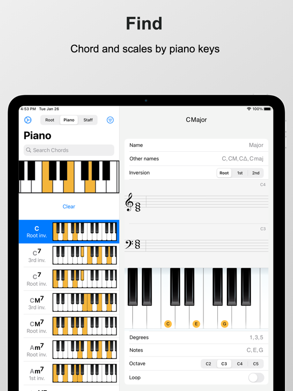 Screenshot #5 pour Piano Chords and Scales