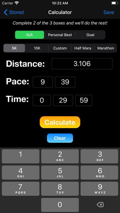 Screenshot #2 pour Saving Pace - Pace Calculator