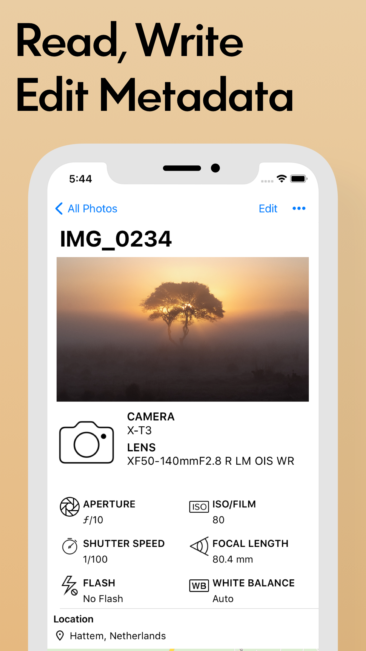 EXIF Metadata App