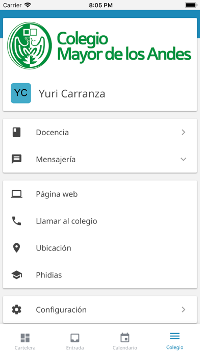 Colegio Mayor de los Andes Screenshot