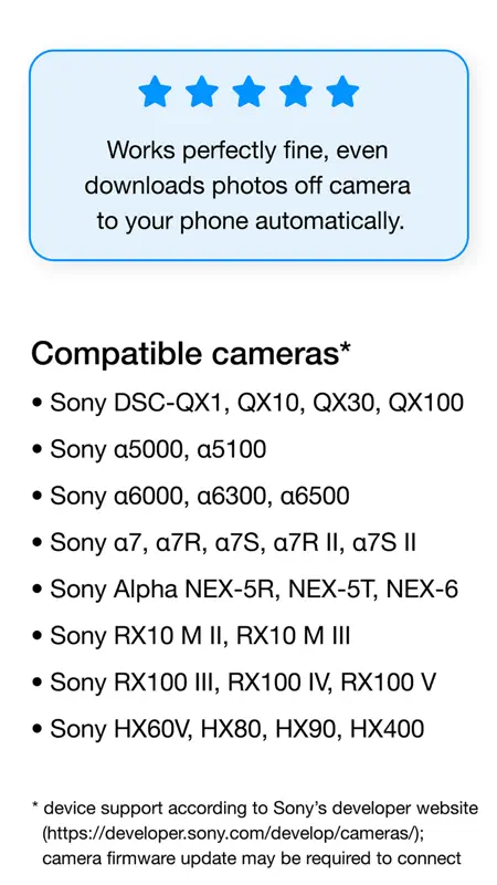 GoCamera – PlayMemories Mobile screenshot 1 of 7