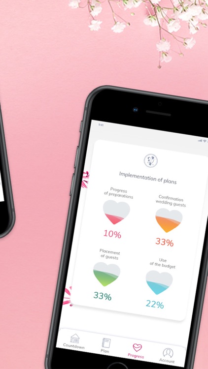 App Wedding planner, countdown