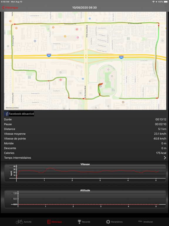Screenshot #6 pour Fitmeter Bike Basic - GPS vélo