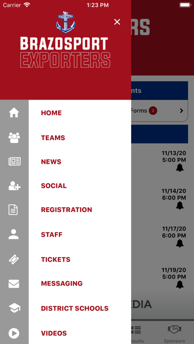 Brazosport ISD Athletics Screenshot