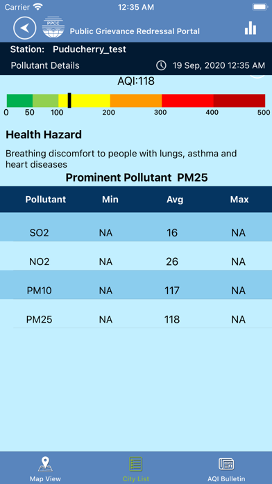 Public Grievance Portal Screenshot