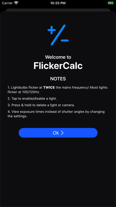 FlickerCalc Screenshot