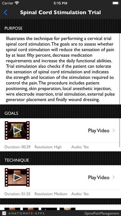 iSpinePainManagement Screenshot