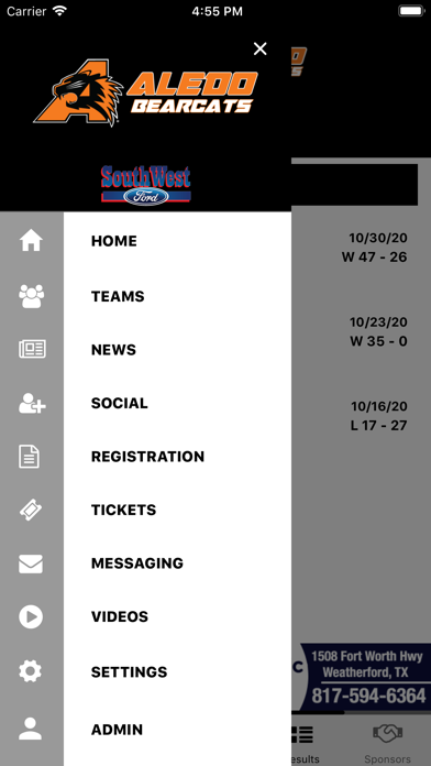 Aledo Bearcats Athletics Screenshot